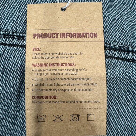 Men's Vintage Stand Collar Denim Jacket New, Size XL - Picture 11 of 17